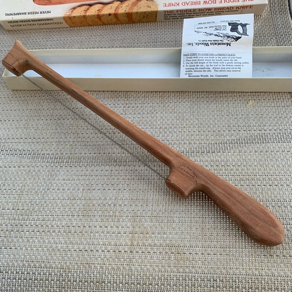 Vintage Bread Knife Crafted From Wood and Famous for Use Cutting Loaves of Bread - Picture 7 of 9